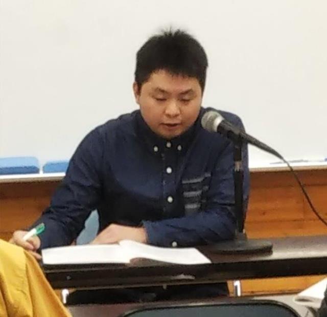 講演中の増本さん